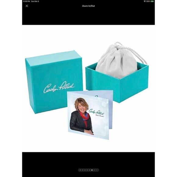 New~Carolyn Pollack Genuine Prehnite Gemstone Button Earrings~.925 Sterling - Picture 6 of 6